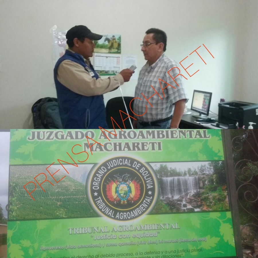 En machareti Juez Agro Ambiental  brinda informacion sobre su trabajo que realiza