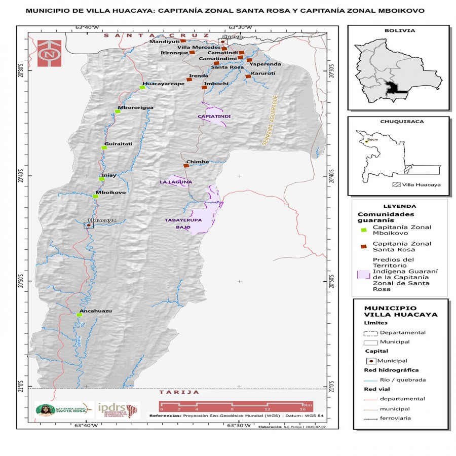 Santa Rosa de Huacaya  ya cuenta con su georreferenciación de su territorio