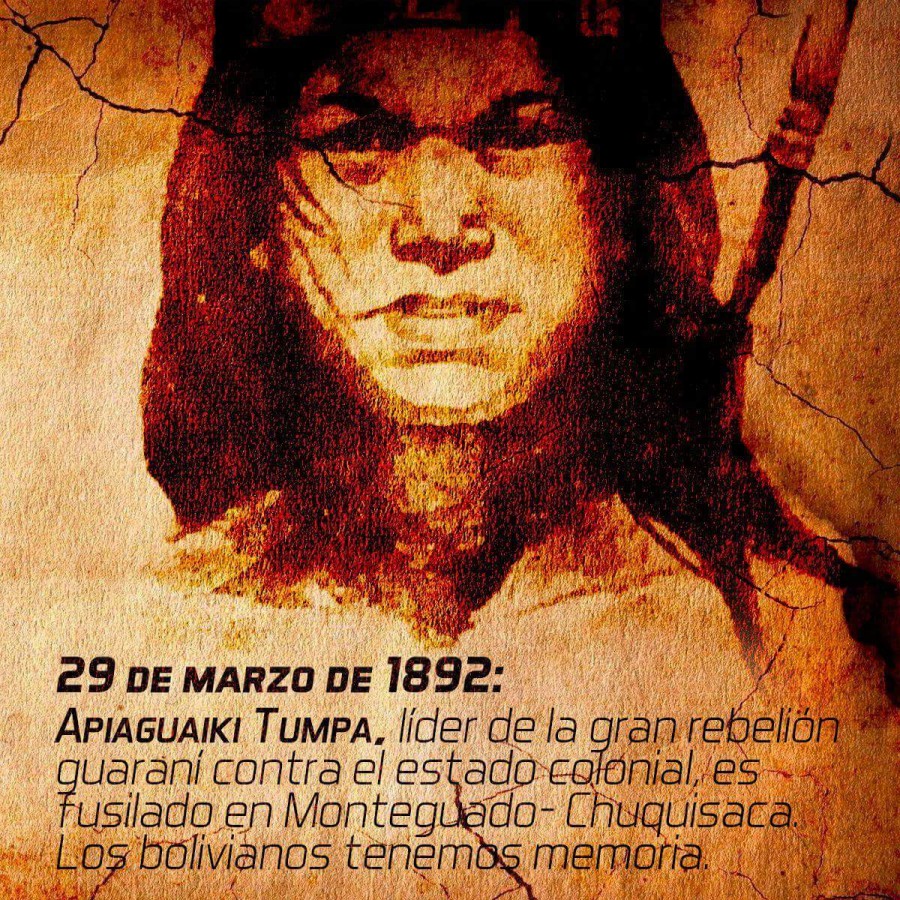 Rinden homenajes al líder guaraní Apiaguaiki Tumpa
